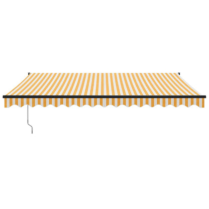 Tenda Sole Automatica Retrattile Gialla e Bianca 4x3 m