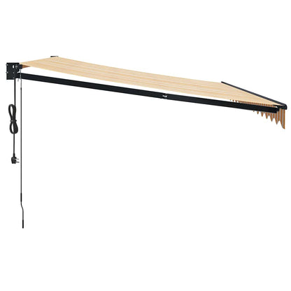 Tenda Sole Automatica Retrattile Gialla e Bianca 4x3 m