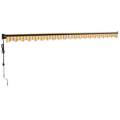 Tenda Sole Automatica Retrattile Gialla e Bianca 5x3 m