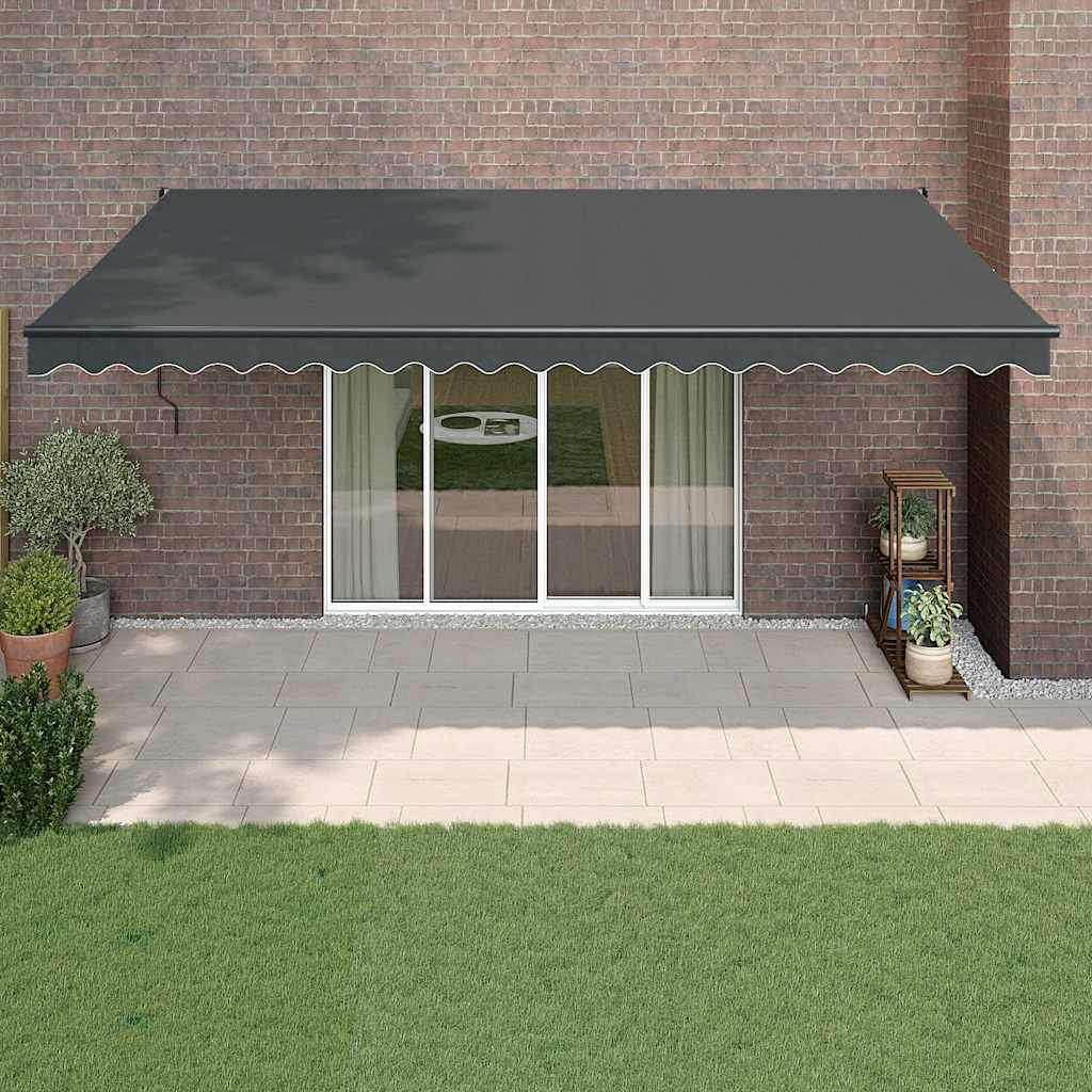 Tenda Sole Automatica Retrattile Antracite 5x3 m | homemem39