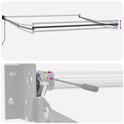 Tenda Sole Automatica Retrattile Arancione e Marrone 3,5x2,5 m - homemem39