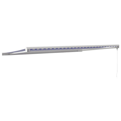 Tenda da Sole Retrattile Blu e Bianca 5x3 m Tessuto e Alluminio - homemem39
