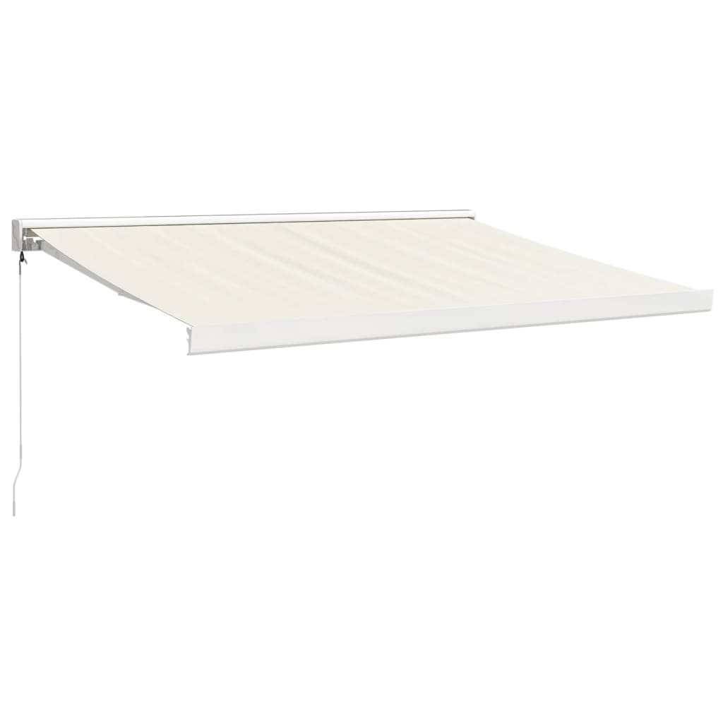 Tenda da Sole Retrattile Crema 3,5x2,5 m in Tessuto e Alluminio