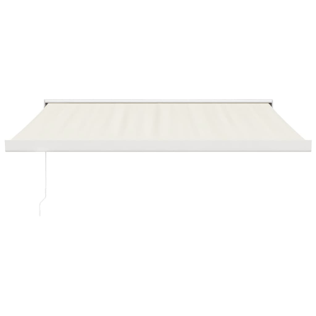 Tenda da Sole Retrattile Crema 3,5x2,5 m in Tessuto e Alluminio