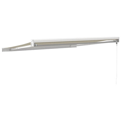 Tenda da Sole Retrattile Crema 3,5x2,5 m in Tessuto e Alluminio