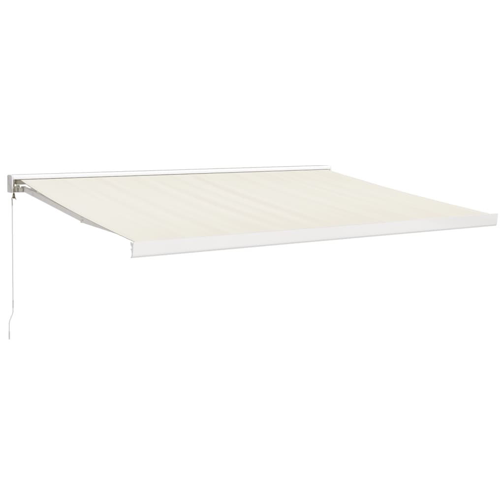Tenda da Sole Retrattile Crema 4x3 m in Tessuto e Alluminio
