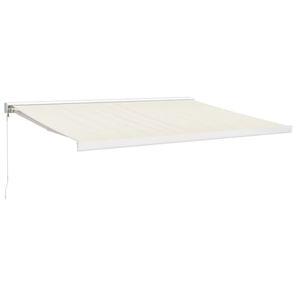 Tenda da Sole Retrattile Crema 4x3 m in Tessuto e Alluminio