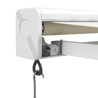 Tenda da Sole Retrattile Crema 4x3 m in Tessuto e Alluminio