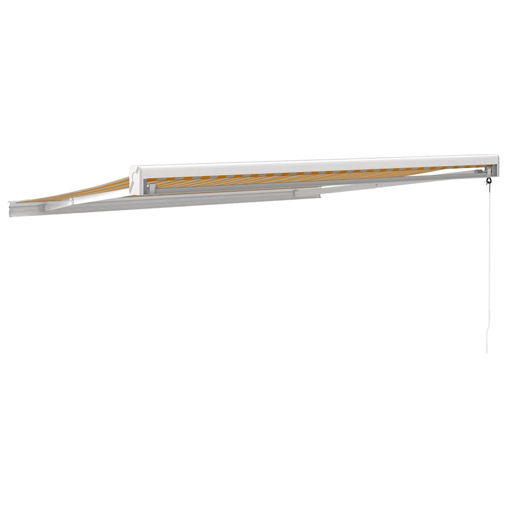 Tenda Retrattile Gialla e Bianca 3x2,5 m in Tessuto e Alluminio - homemem39