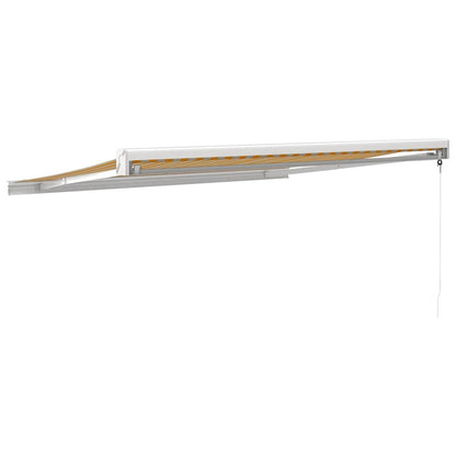 Tenda Retrattile Gialla e Bianca 3x2,5 m in Tessuto e Alluminio - homemem39