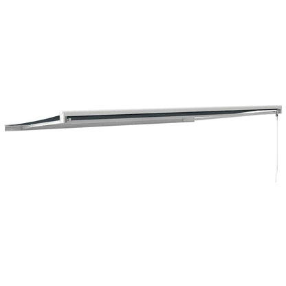 Tenda da Sole Retrattile Antracite 5x3 m in Tessuto e Alluminio