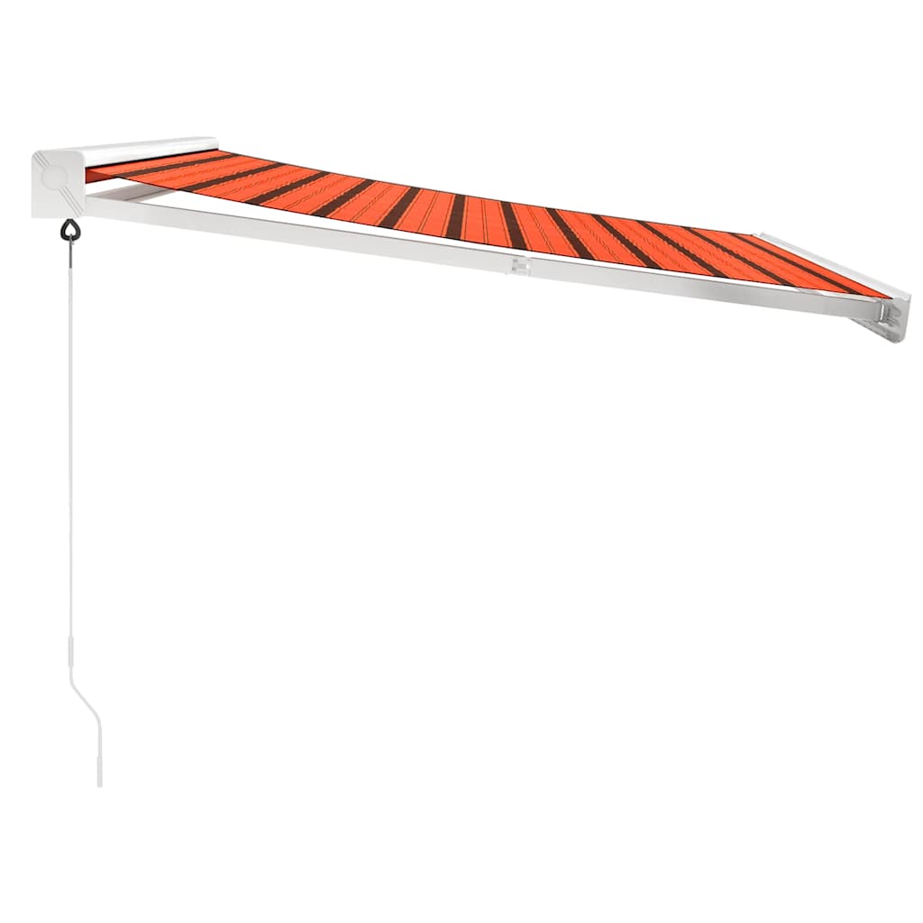 Tenda Retrattile Arancione e Marrone 3x2,5m Tessuto e Alluminio