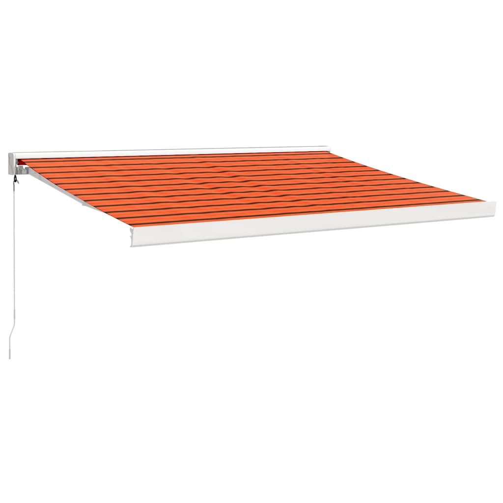 Tenda Retrattile Arancione Marrone 3,5x2,5m Tessuto e Alluminio | homemem39