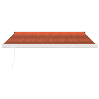 Tenda Retrattile Arancione Marrone 3,5x2,5m Tessuto e Alluminio | homemem39