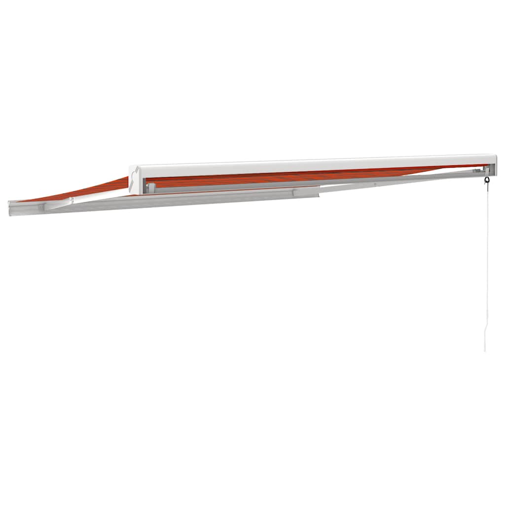 Tenda Retrattile Arancione Marrone 3,5x2,5m Tessuto e Alluminio