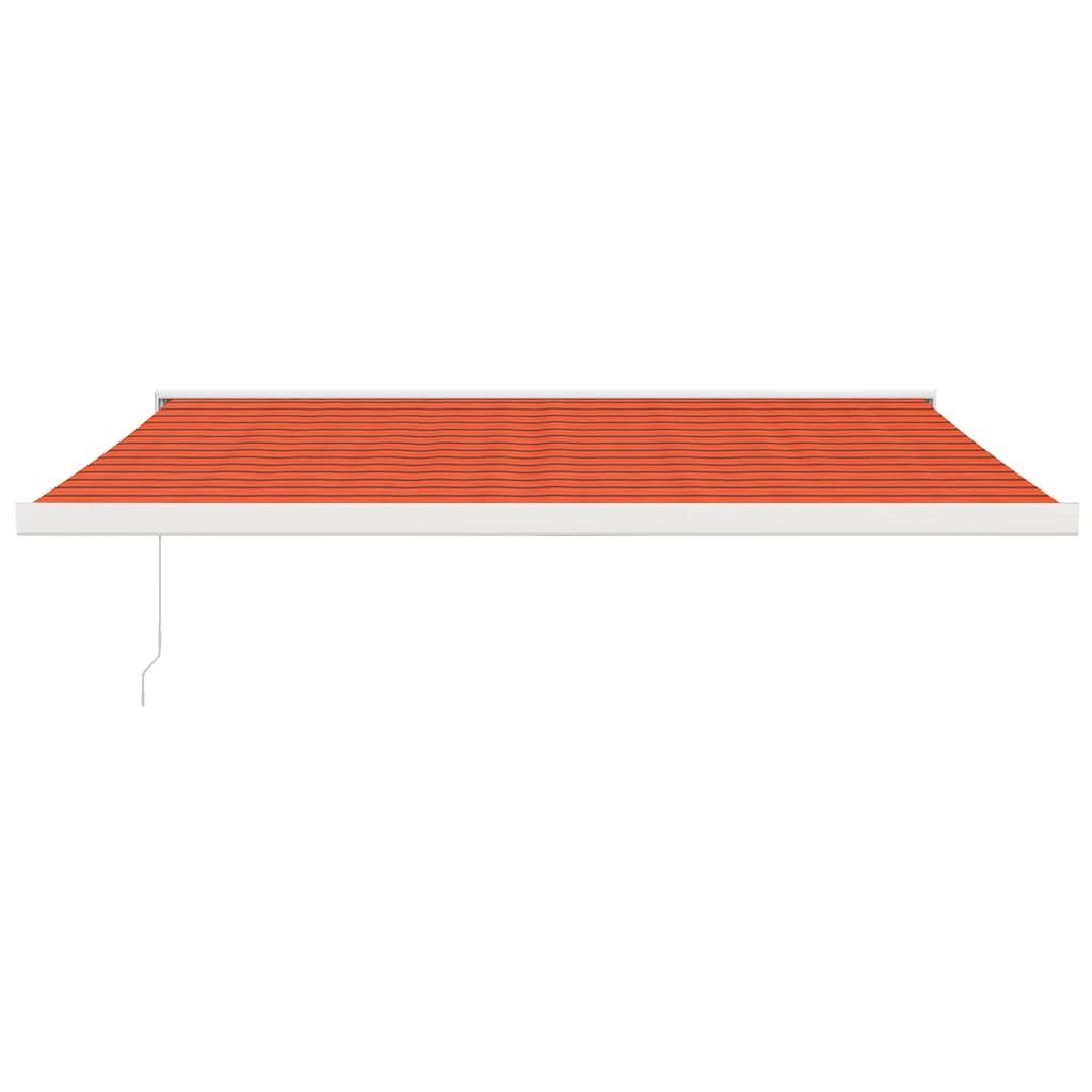 Tenda Sole Retrattile Arancione Marrone 4x3m Tessuto Alluminio