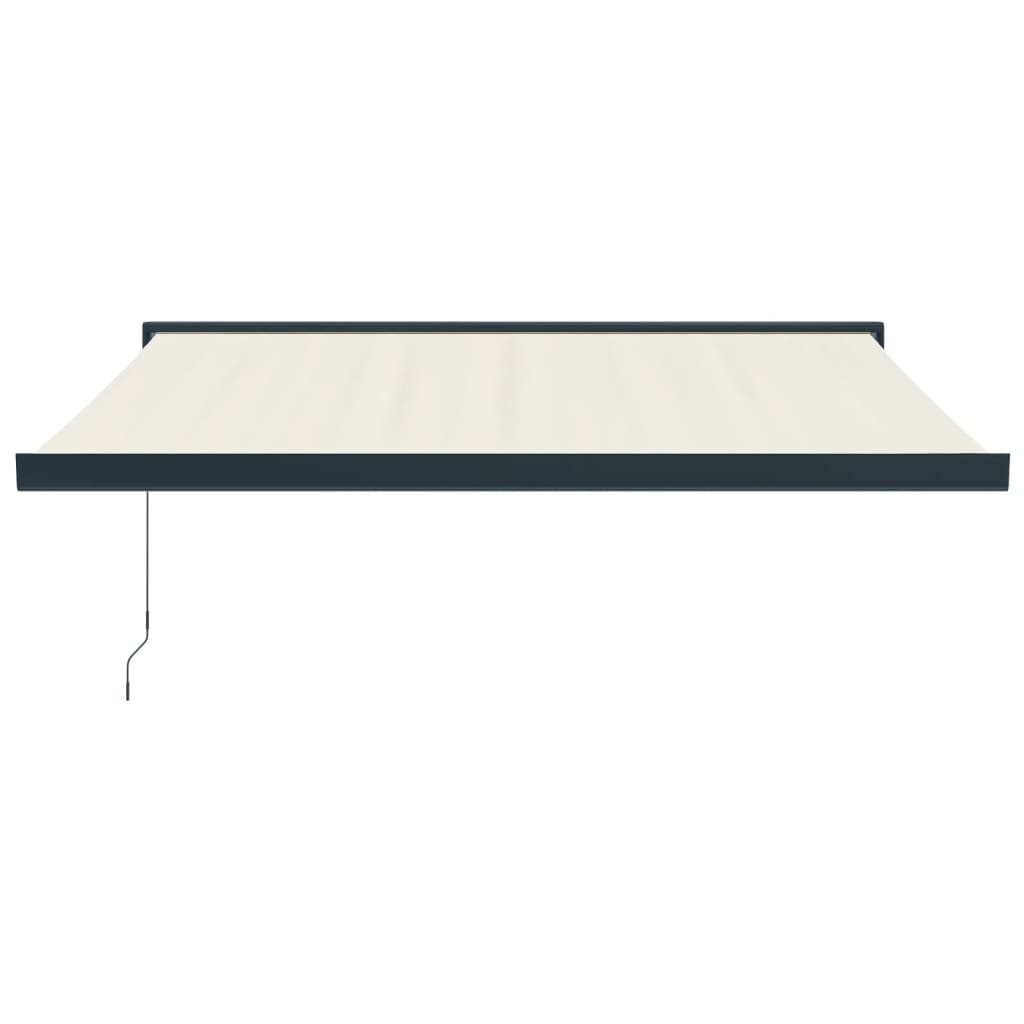 Tenda da Sole Retrattile Crema 3,5x2,5 m in Tessuto e Alluminio
