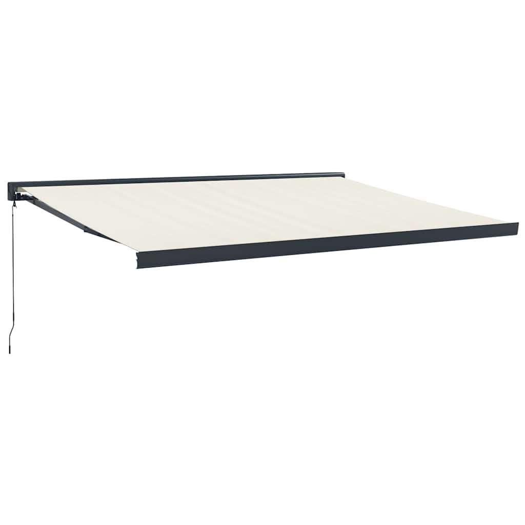 Tenda da Sole Retrattile Crema 4,5x3 m in Tessuto e Alluminio | homemem39