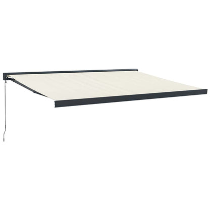 Tenda da Sole Retrattile Crema 4,5x3 m in Tessuto e Alluminio | homemem39