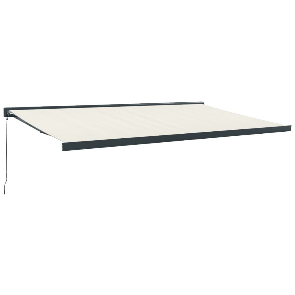 Tenda da Sole Retrattile Crema 5x3 m in Tessuto e Alluminio | homemem39