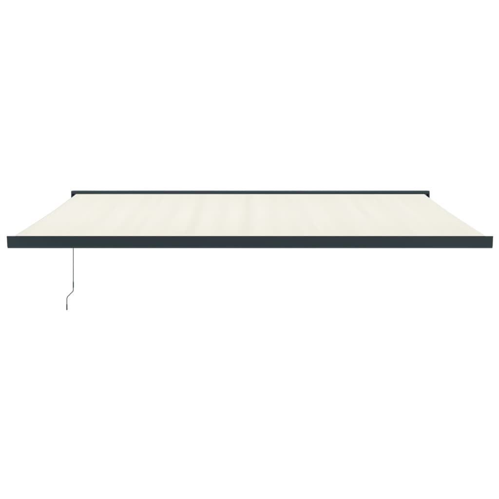 Tenda da Sole Retrattile Crema 5x3 m in Tessuto e Alluminio | homemem39