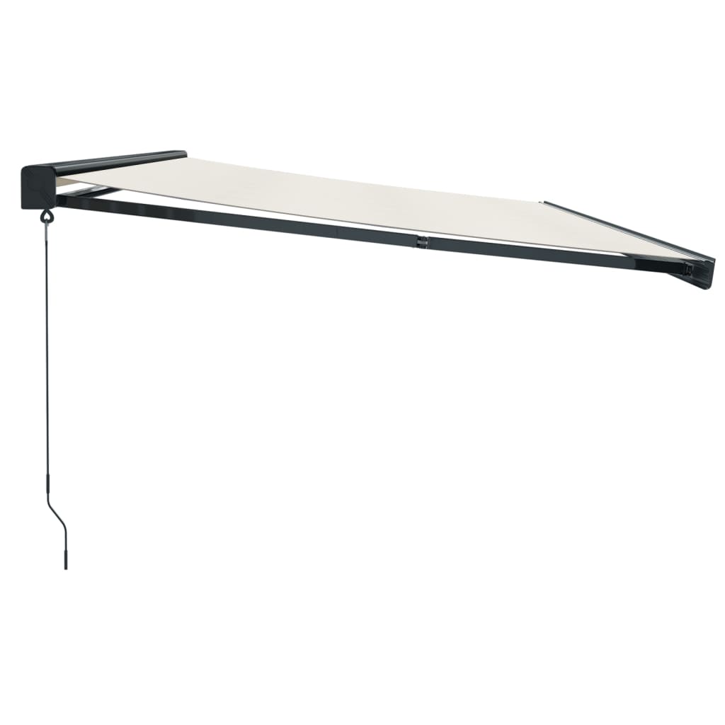Tenda da Sole Retrattile Crema 5x3 m in Tessuto e Alluminio | homemem39