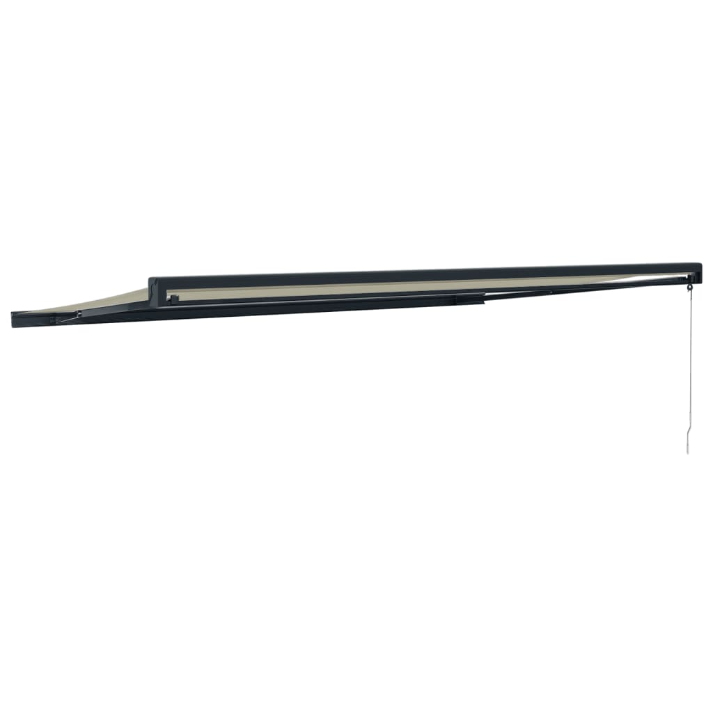 Tenda da Sole Retrattile Crema 5x3 m in Tessuto e Alluminio | homemem39