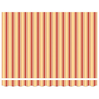 Tenda Retrattile Gialla e Bianca 3,5x2,5 m Tessuto e Alluminio - homemem39