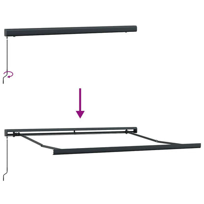 Tenda Retrattile Arancione e Marrone 3x2,5m Tessuto e Alluminio - homemem39