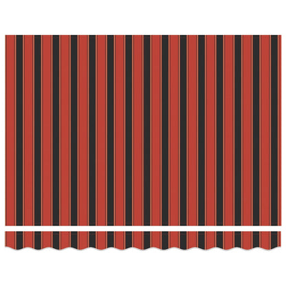 Tenda Retrattile Arancione Marrone 3,5x2,5m Tessuto e Alluminio - homemem39