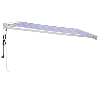 Tenda da Sole Retrattile Blu e Bianca 4x3 m Tessuto e Alluminio | homemem39