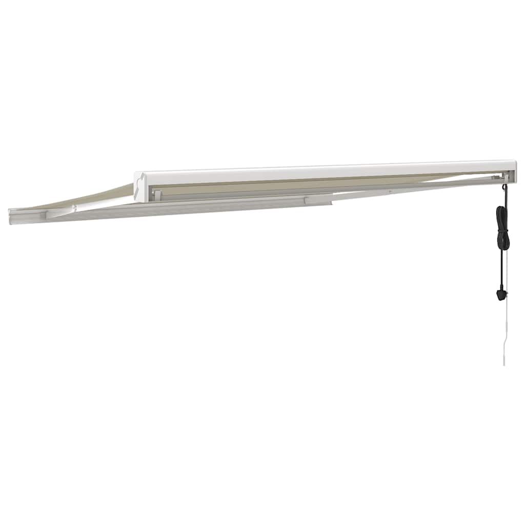Tenda da Sole Retrattile Crema 3,5x2,5 m in Tessuto e Alluminio | homemem39