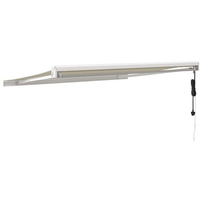 Tenda da Sole Retrattile Crema 3,5x2,5 m in Tessuto e Alluminio | homemem39