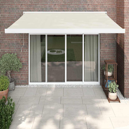 Tenda da Sole Retrattile Crema 3,5x2,5 m in Tessuto e Alluminio | homemem39