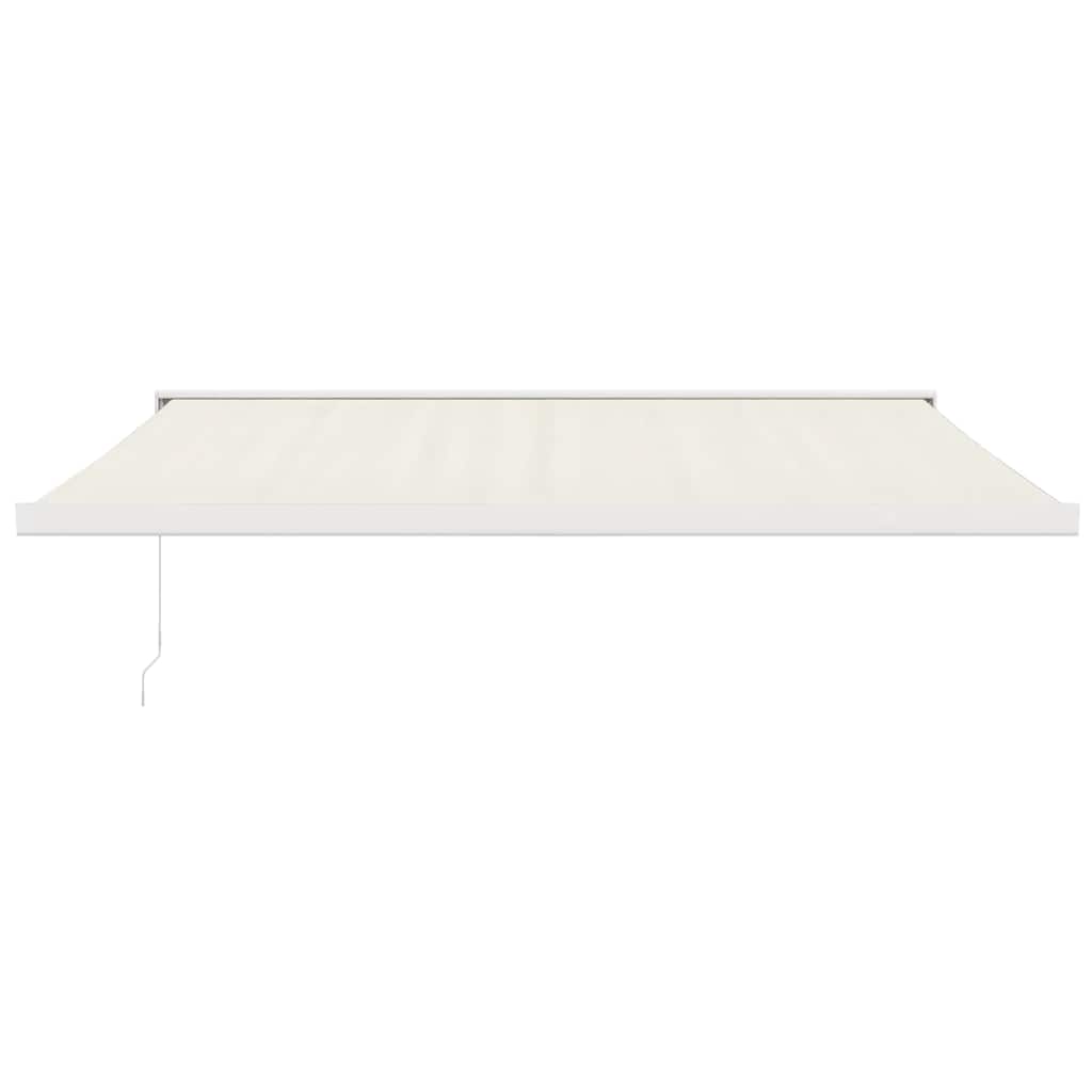 Tenda da Sole Retrattile Crema 4x3 m in Tessuto e Alluminio