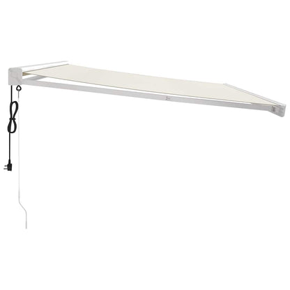 Tenda da Sole Retrattile Crema 4x3 m in Tessuto e Alluminio