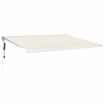 Tenda da Sole Retrattile Crema 4,5x3 m in Tessuto e Alluminio
