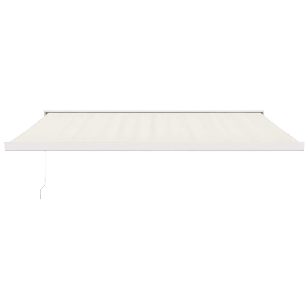Tenda da Sole Retrattile Crema 4,5x3 m in Tessuto e Alluminio