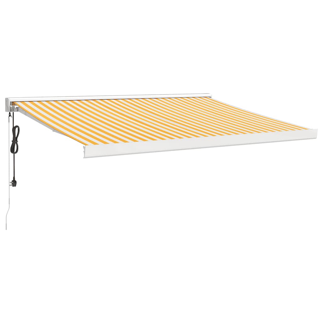 Tenda Retrattile Gialla e Bianca 3x2,5 m in Tessuto e Alluminio | homemem39