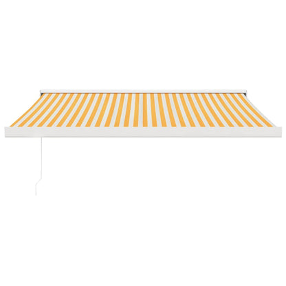 Tenda Retrattile Gialla e Bianca 3x2,5 m in Tessuto e Alluminio | homemem39