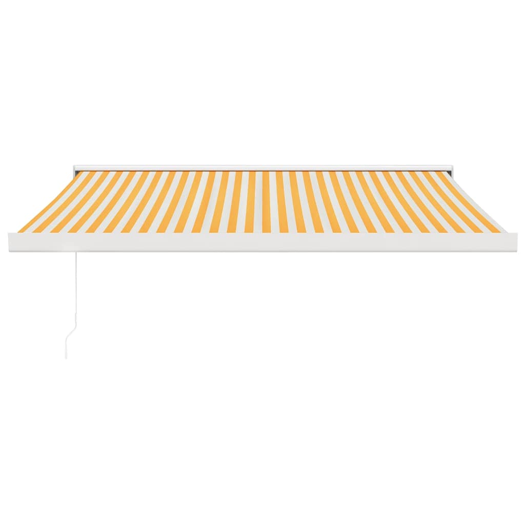 Tenda Retrattile Gialla e Bianca 3x2,5 m in Tessuto e Alluminio