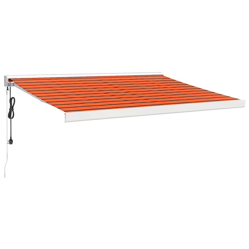 Tenda Retrattile Arancione Marrone 3x2,5 m Tessuto e Alluminio - homemem39