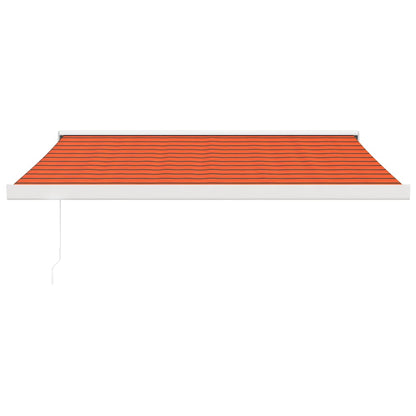 Tenda Retrattile Arancione Marrone 3x2,5 m Tessuto e Alluminio - homemem39