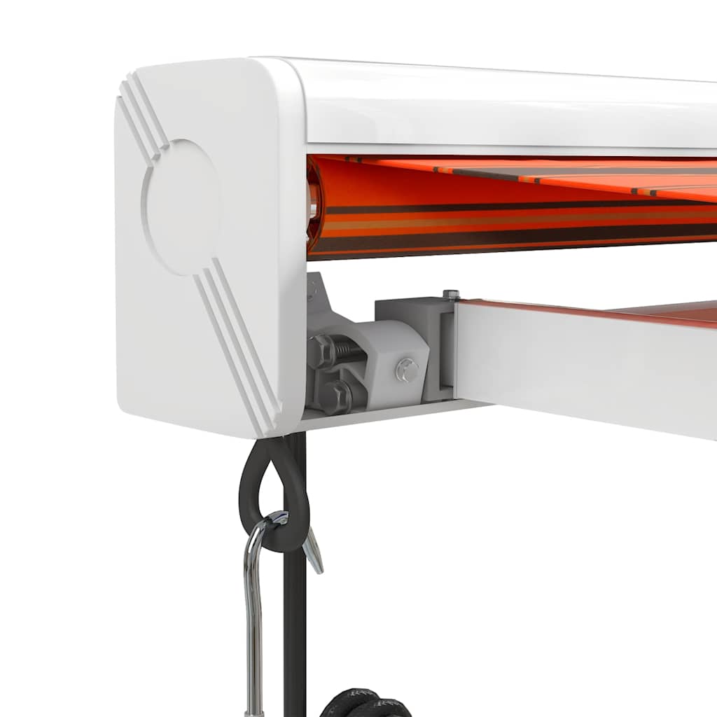 Tenda Retrattile Arancione Marrone 3x2,5 m Tessuto e Alluminio - homemem39