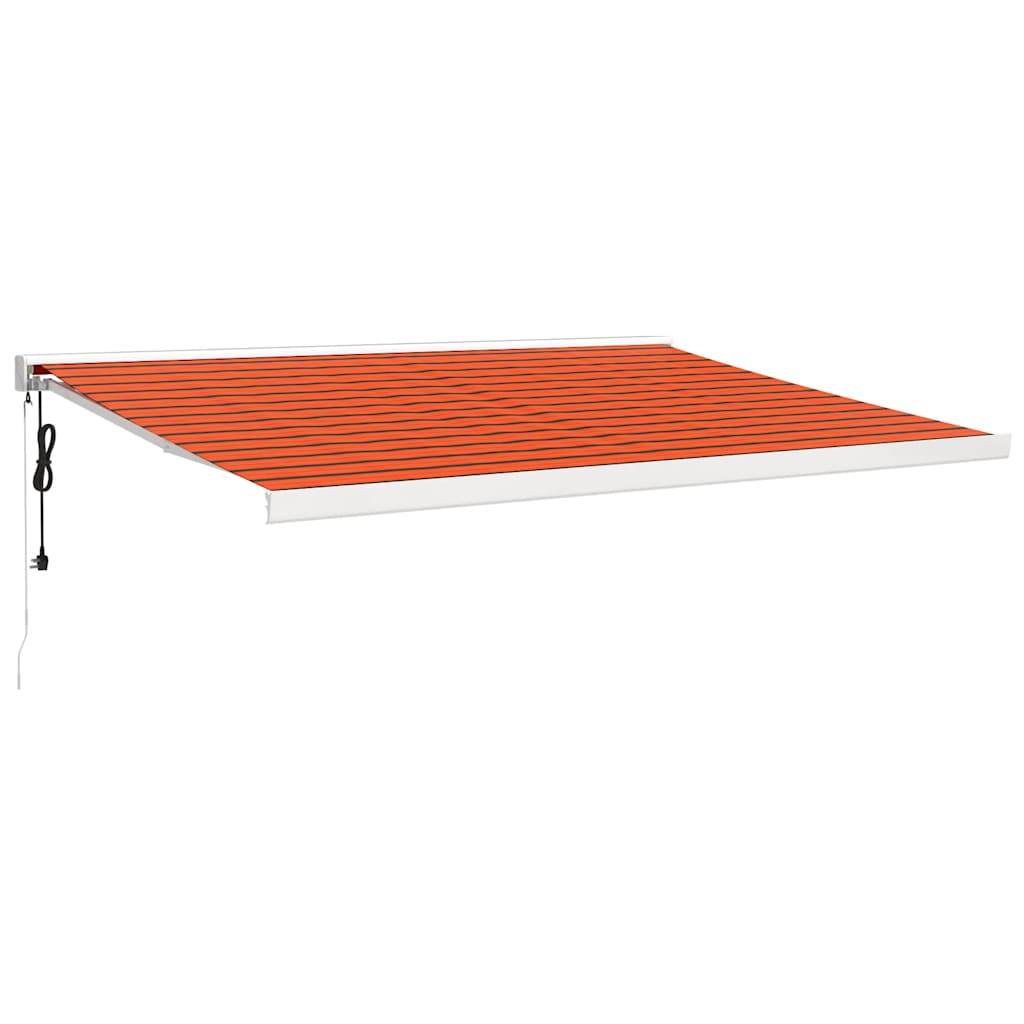 Tenda Retrattile Arancione e Marrone 4,5x3m Tessuto e Alluminio - homemem39