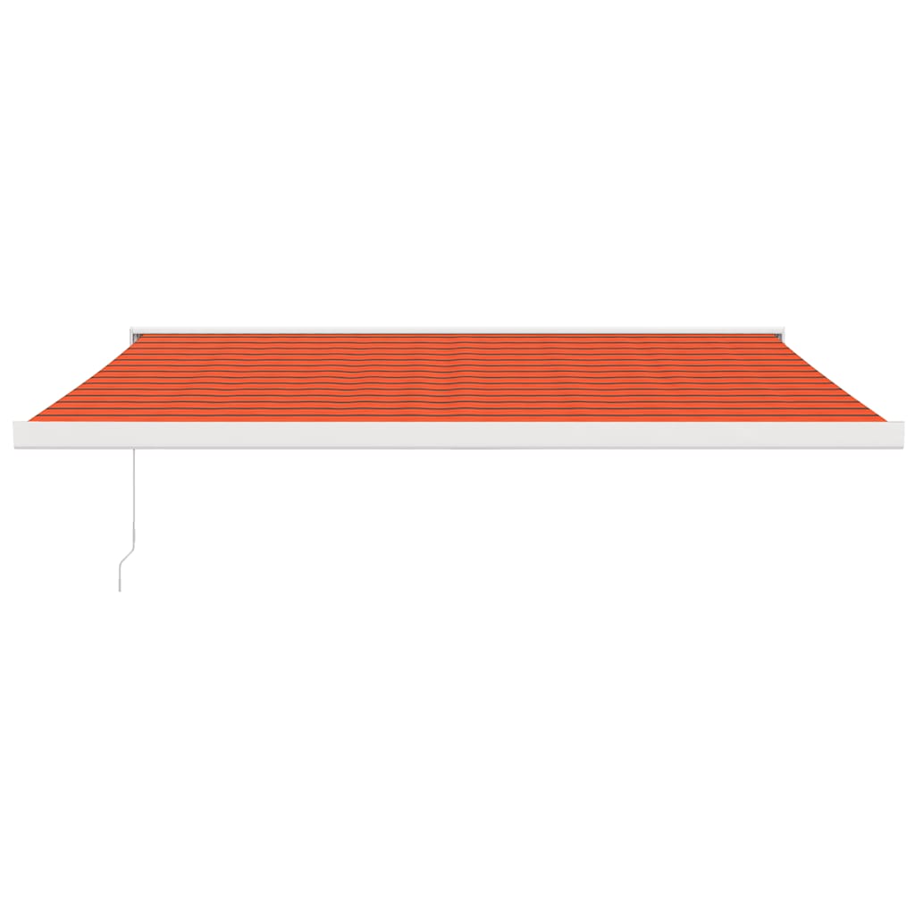 Tenda Retrattile Arancione e Marrone 4,5x3m Tessuto e Alluminio