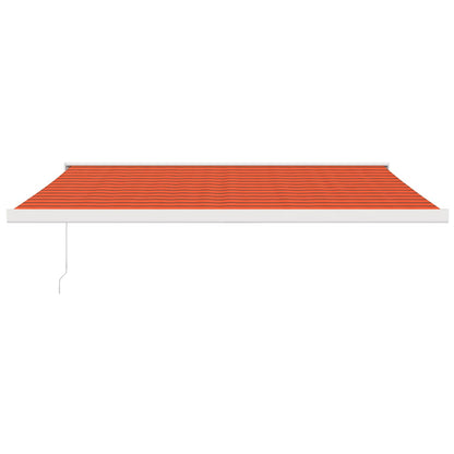 Tenda Retrattile Arancione e Marrone 4,5x3m Tessuto e Alluminio