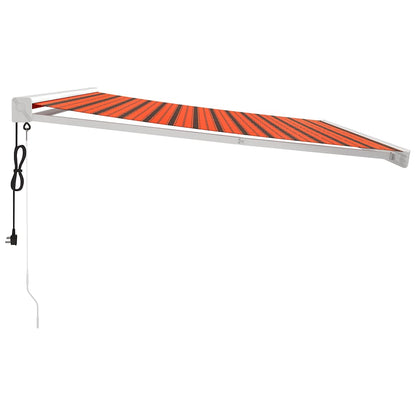 Tenda Retrattile Arancione e Marrone 4,5x3m Tessuto e Alluminio
