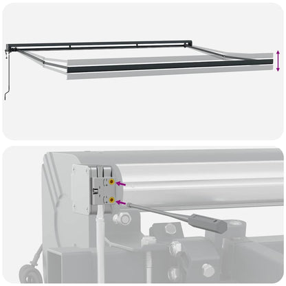 Tenda da Sole Retrattile Blu e Bianca 4x3 m Tessuto e Alluminio - homemem39