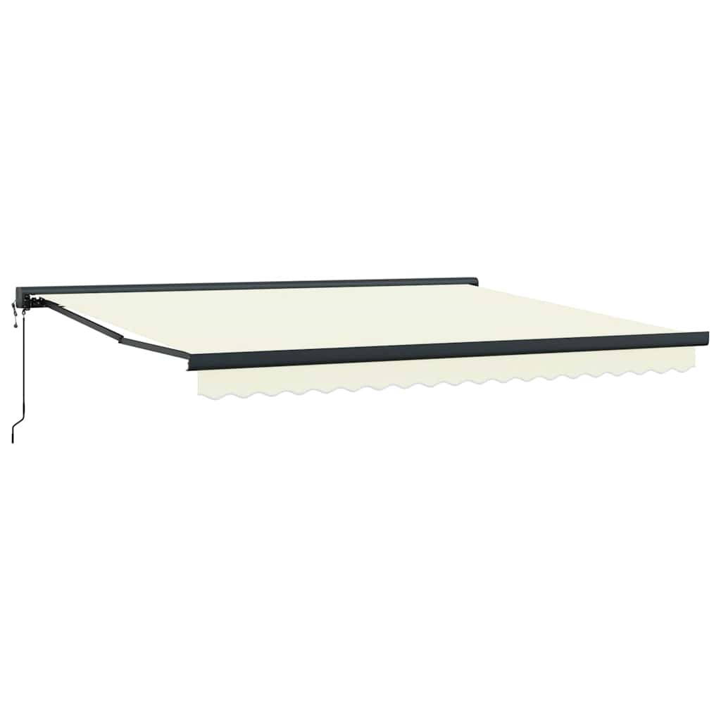 Tenda da Sole Retrattile Crema 4x3 m in Tessuto e Alluminio - homemem39